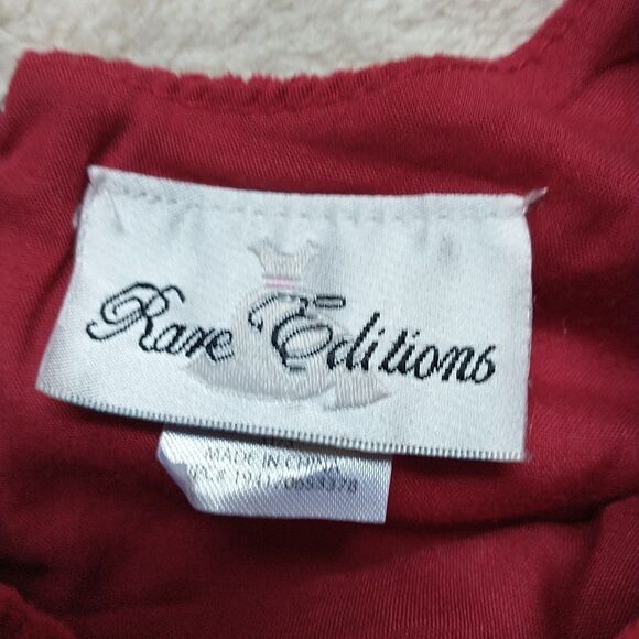 Rare Editions Jumper Dress Baby Toddler 3/3T Red Corduroy Christmas Reindeer - Picture 6 of 7